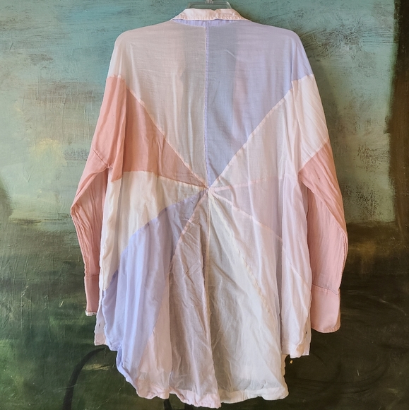 Free People Color Block Shirt - Picture 1 of 2